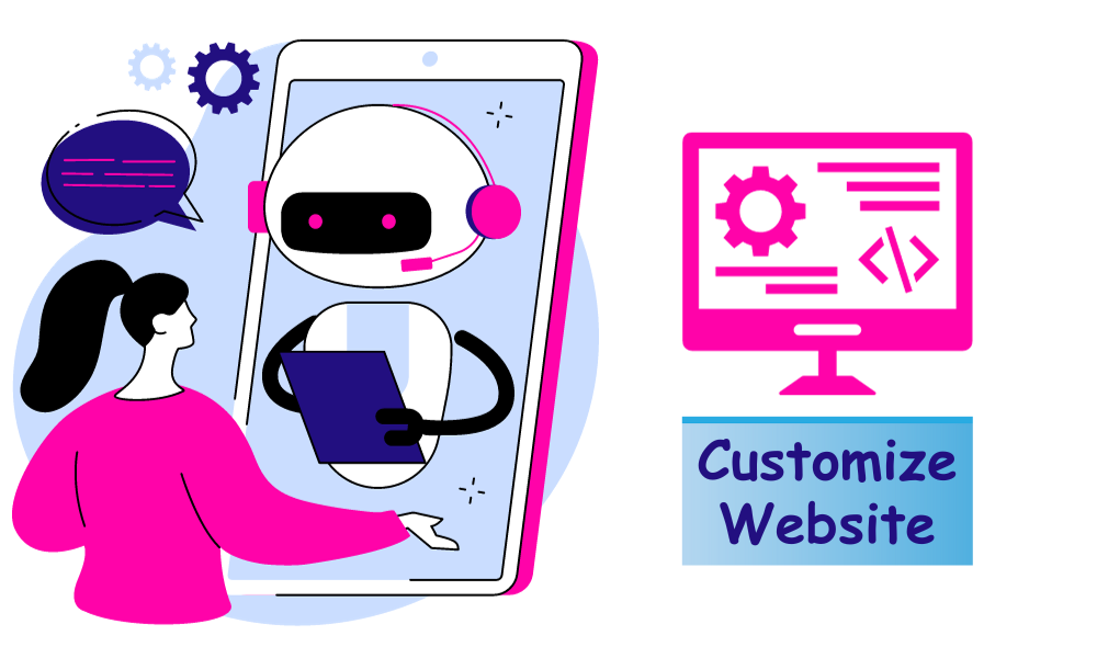 customize website building image