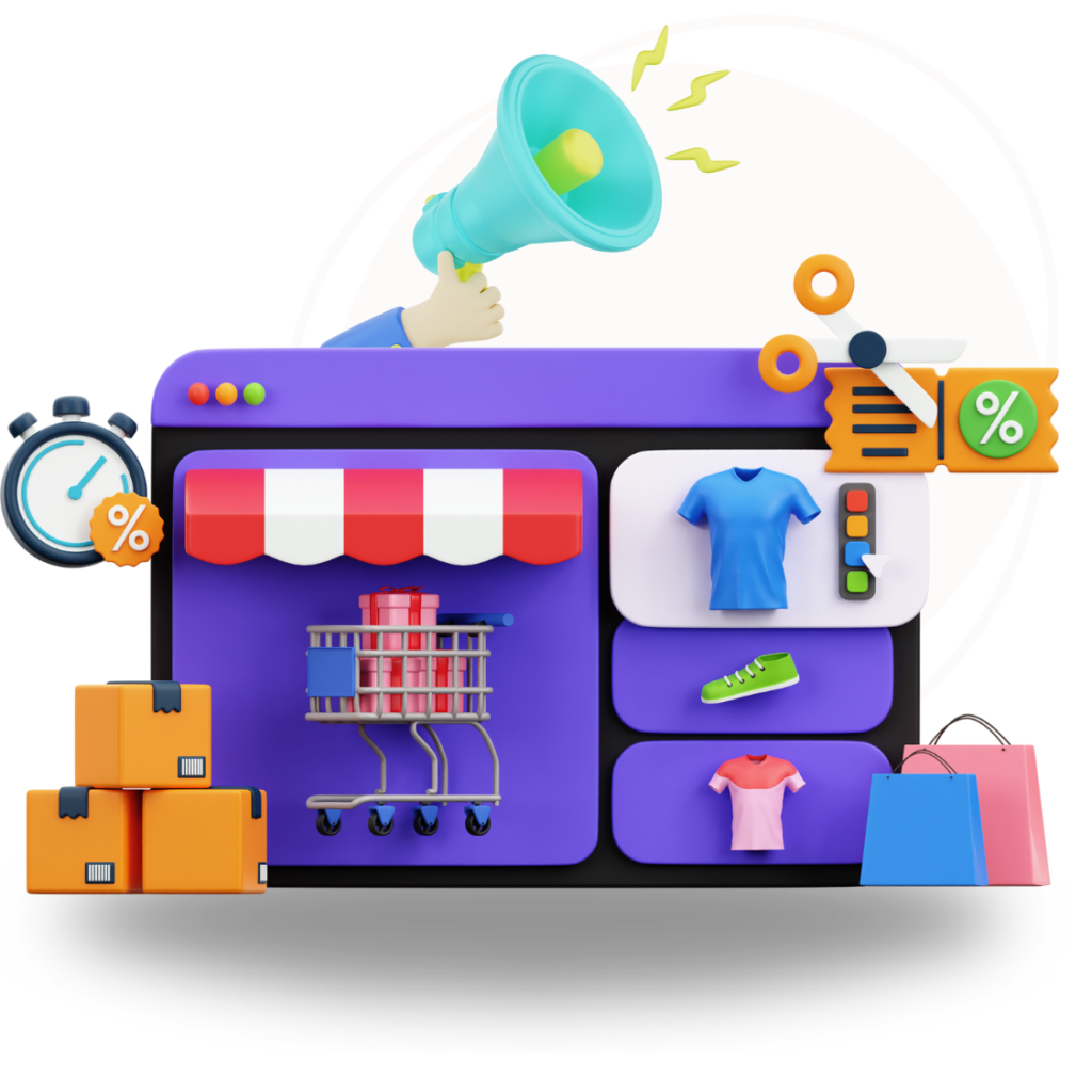 e-commerce website front photo